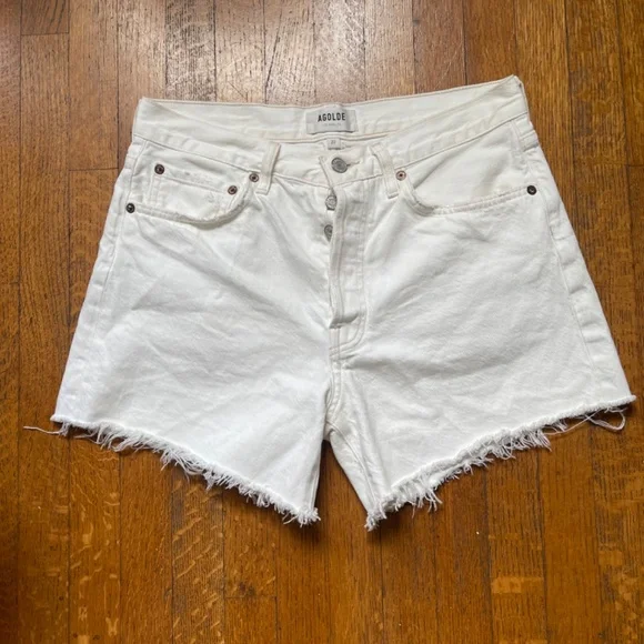 Agolde - PARKER LONG SHORT IN PANNA COTTA - Size 27 - Picture 2 of 7